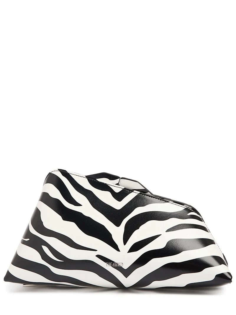 8.30 PM zebra printed leather clutch | Luisaviaroma