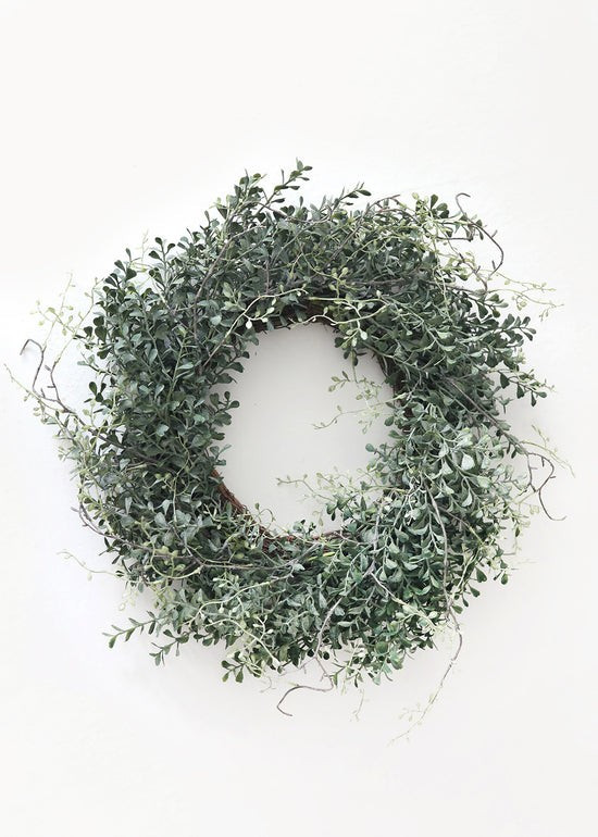 Fake Boxwood Leaf Outdoor Wreath - 22 | Afloral (US)