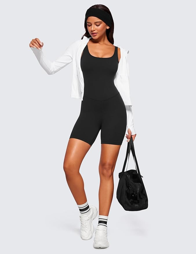 CRZ YOGA Butterluxe Athletic Womens Romper Tank Tops Workout Casual Shorts Jumpsuits One Piece Bo... | Amazon (US)