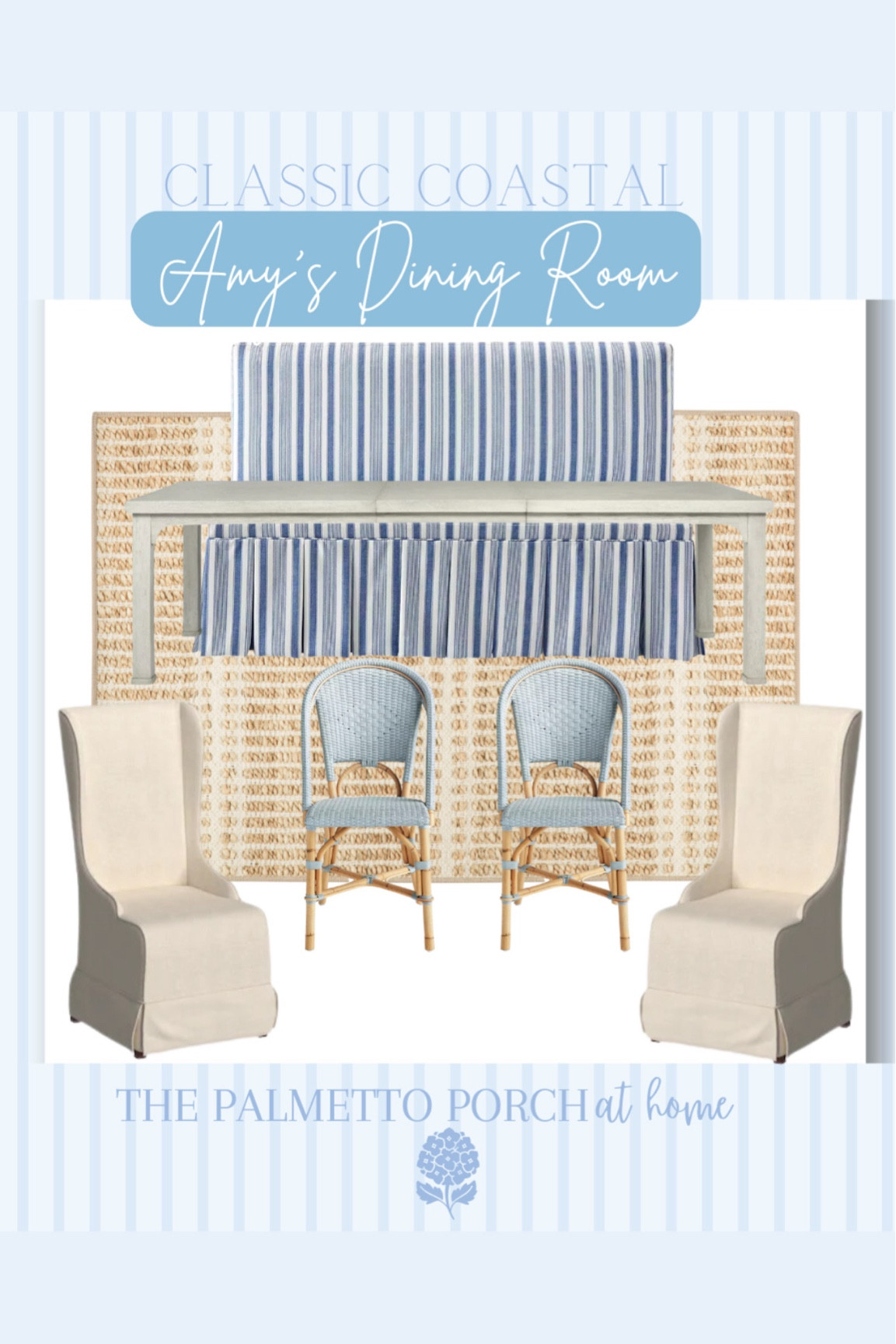 Classic coastal dining room 

#LTKHome