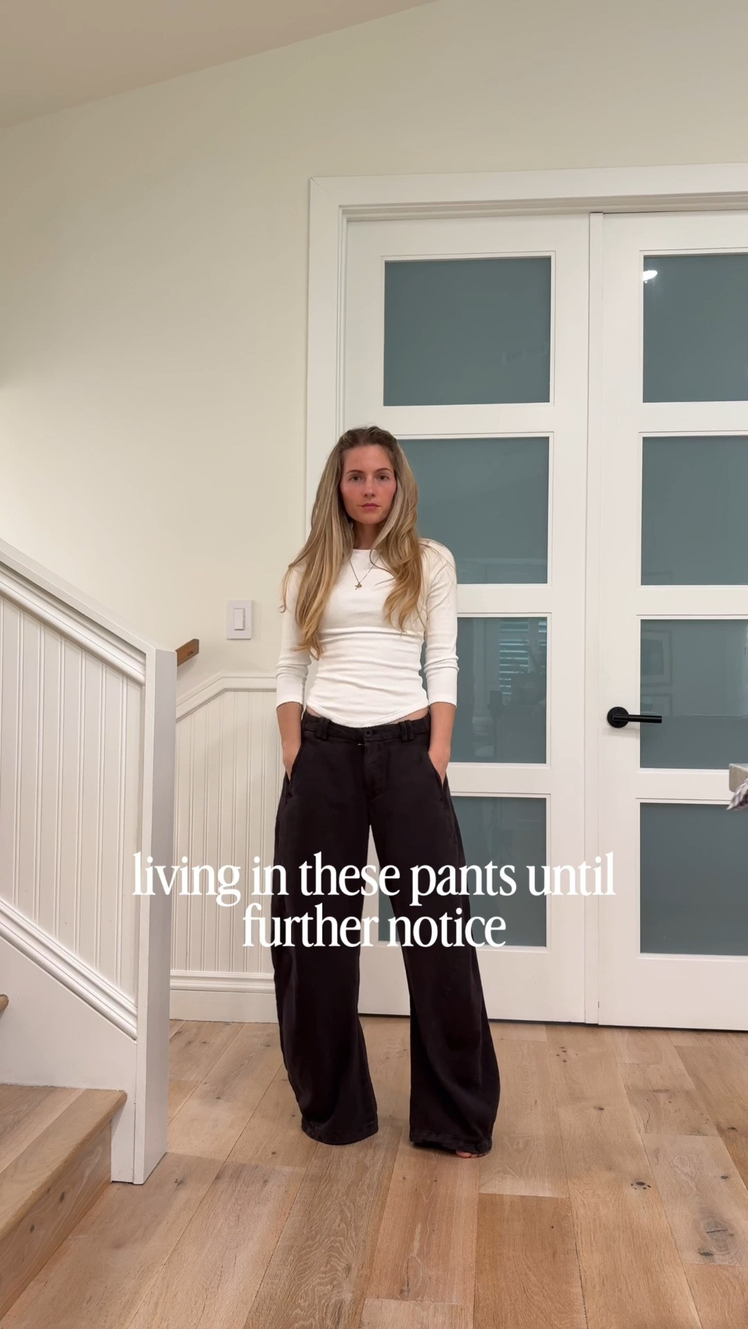 The best pants! So comfy. I’m wearing a size 0 in the black and a 2 in the tofu color. They both fit well just a little different! I’m 5’1 for reference, they are a little long on me!