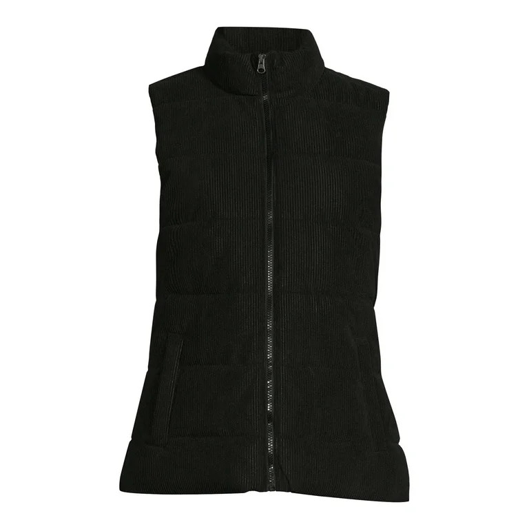 Time and Tru Women's Quilted Corduroy Vest, Sizes XS-3X | Walmart (US)