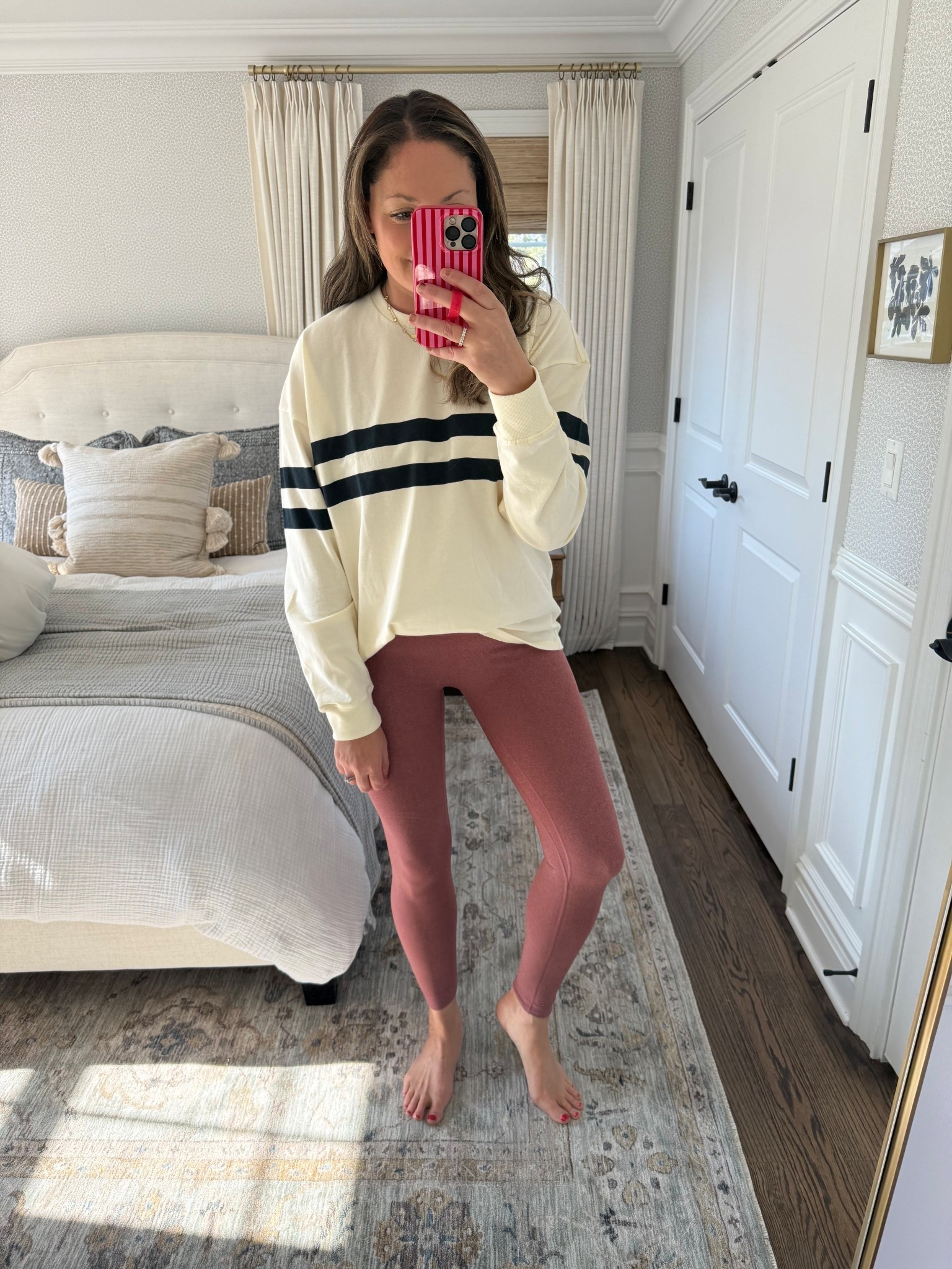 Wearing head-to-toe Set today and now I know why these leggings are so popular. Truly butter soft, so flattering and comfortable! They’re meant to be worked out in but then cute enough to wear all day long. Love them! True to size. Too is Set too!! 

#LTKmorningroutine #LTKootd #LTKfitnessgoals