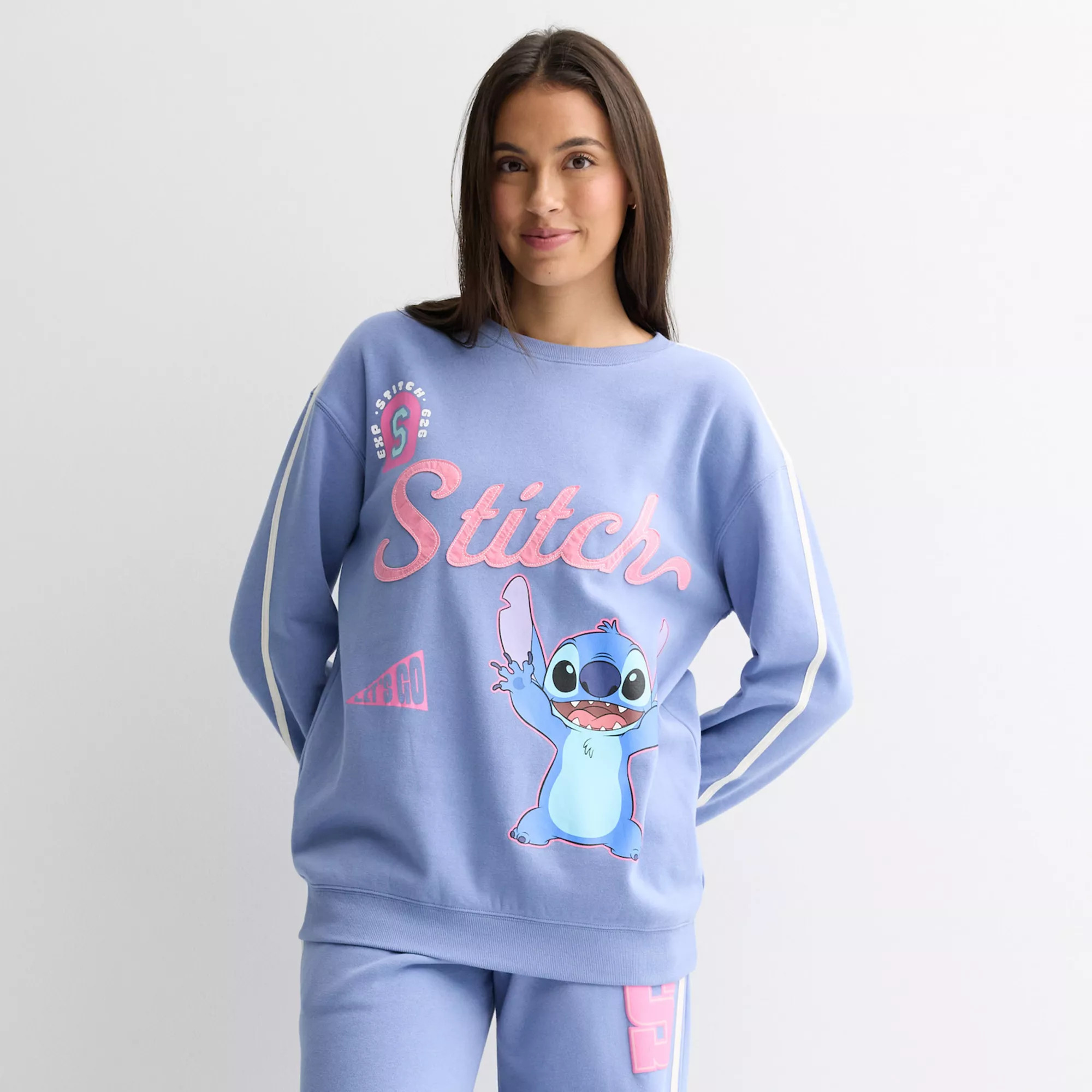 Juniors' Disney's Stitch Graphic Fleece Pullover | Kohl's