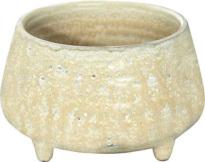 Amazon.com: Creative Co-Op Small Stoneware Footed Cream Reactive Glaze Finish (Each one Will Vary... | Amazon (US)