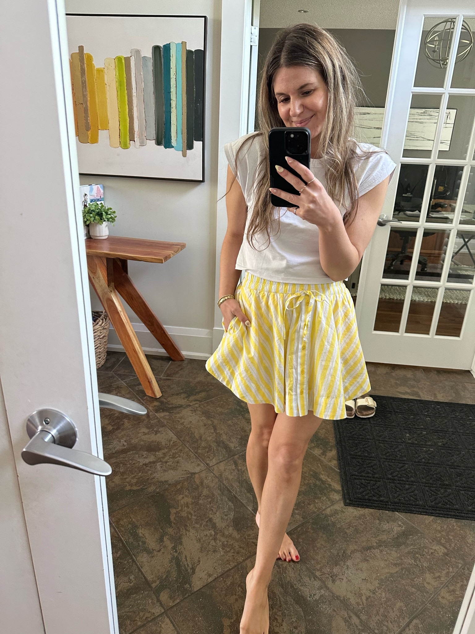 Yellow skort. I’m in a size small 

#LTKsale #LTKsummer #LTKcanada