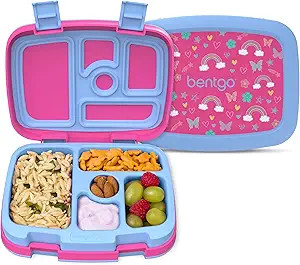Bentgo Kids Prints Leak-Proof, 5-Compartment Bento-Style Kids Lunch Box - Ideal Portion Sizes for... | Amazon (US)