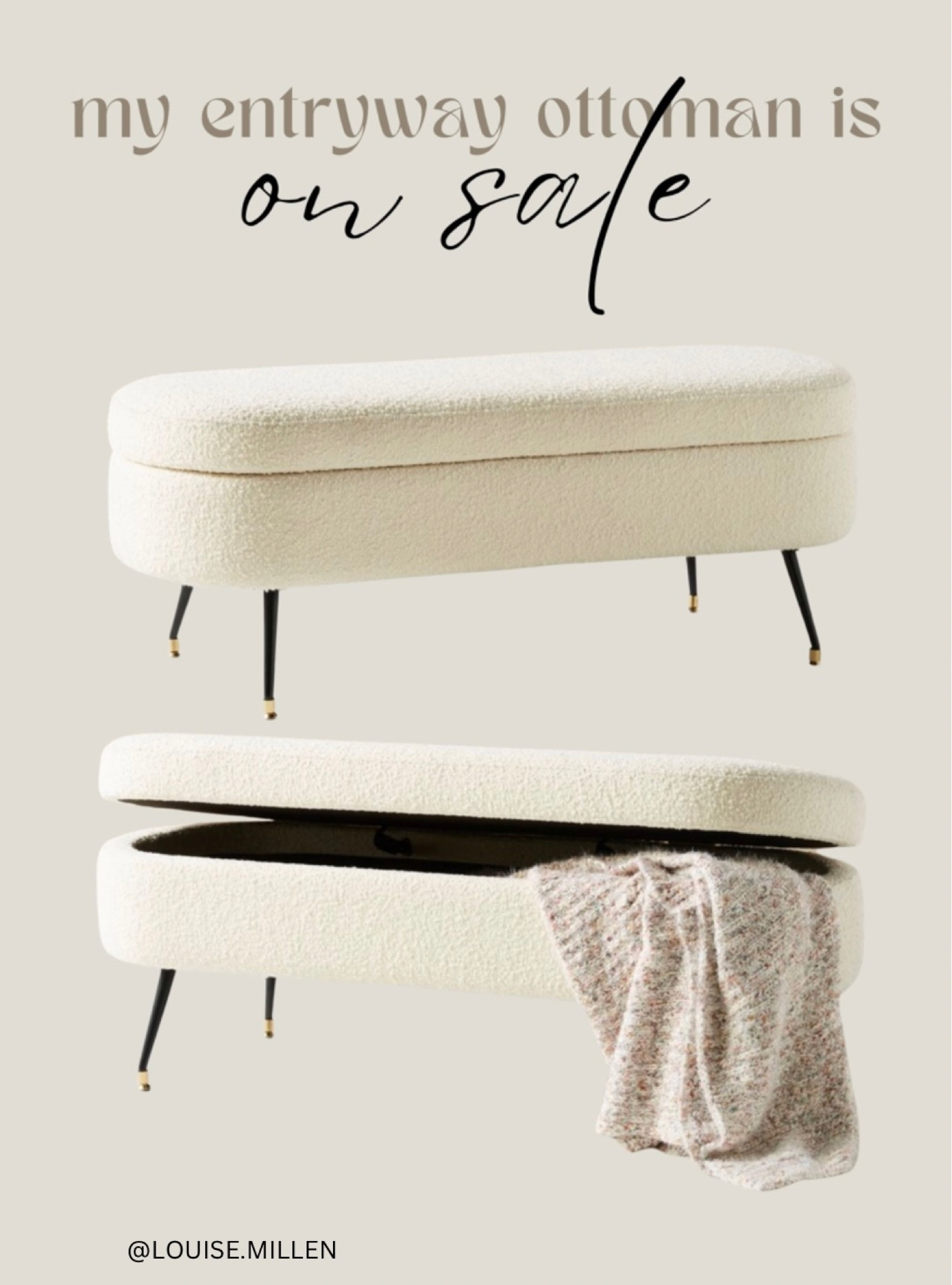 My entryway storage ottoman is on sale @anthropologie #anthropologie #homefurniture #entryway 

#LTKhome #LTKsalealert #LTKFind