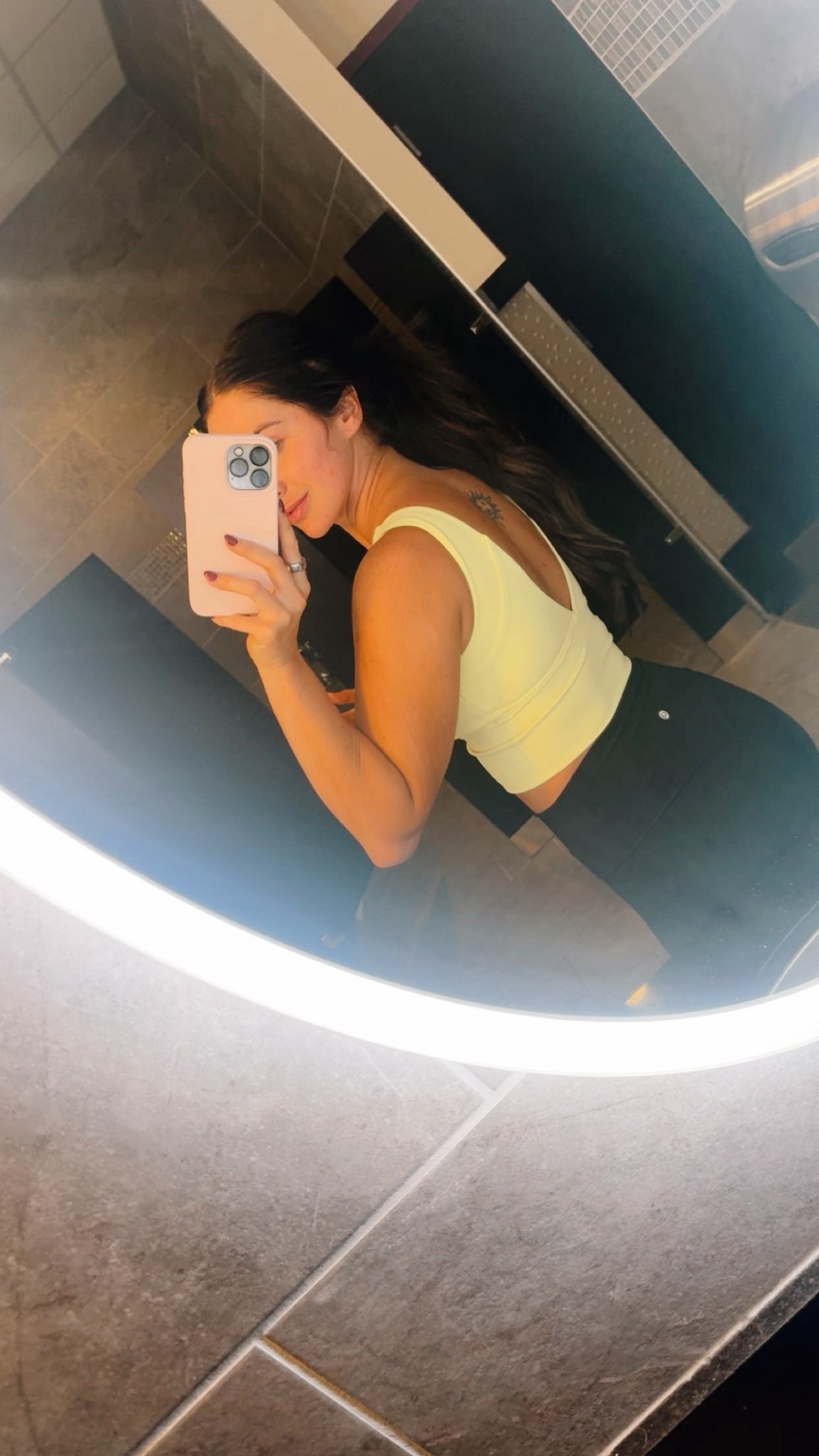OBSESSED with the back of this tank! You’ll add it to cart in every color… trust me 💛 Built-in bra, V back, buttery-soft fabric — under $25 from Amazon 👏 This is the “yellow” im in a size small! 

#LTKActive