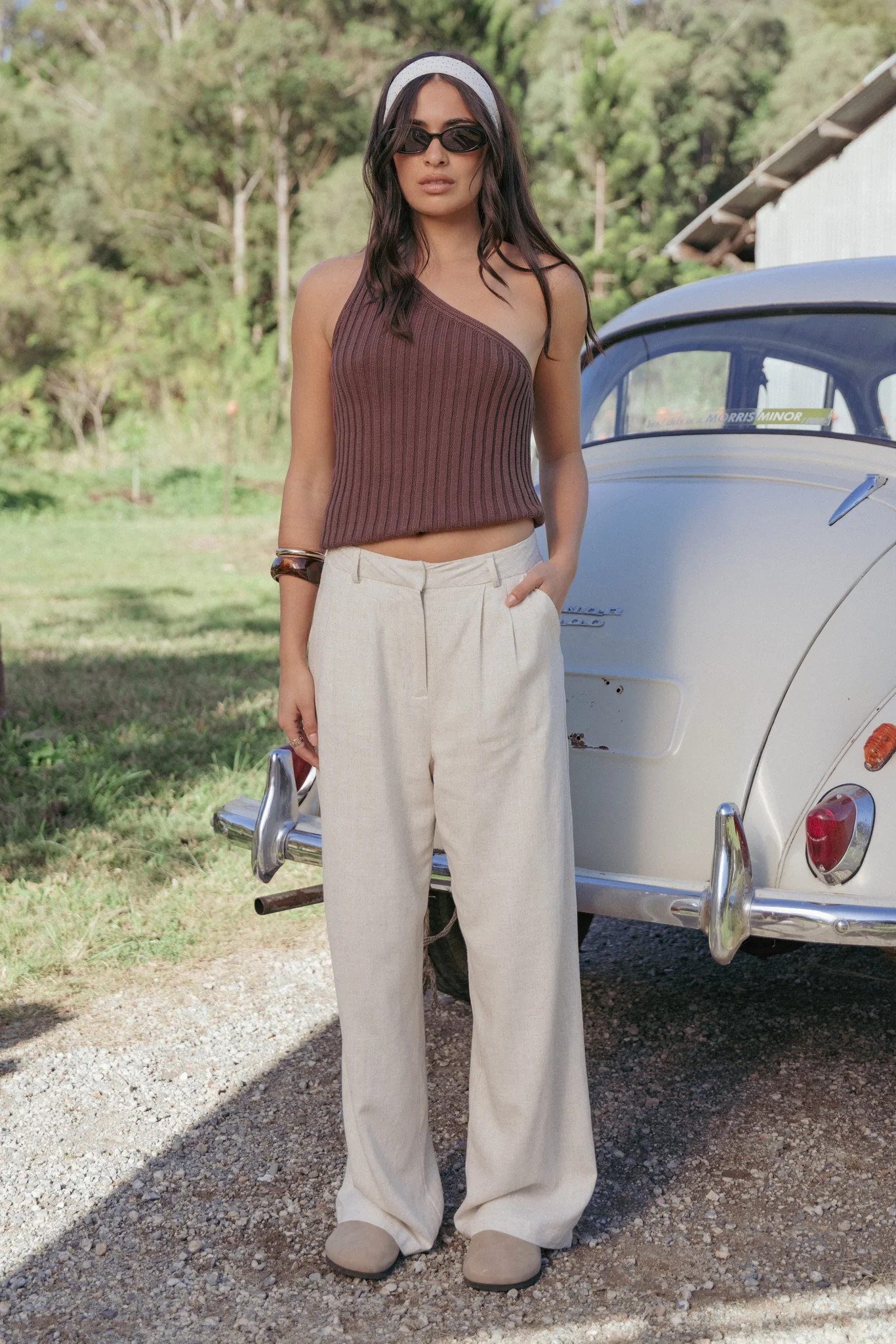 Dean Linen Pants - Beige | Petal & Pup (US)