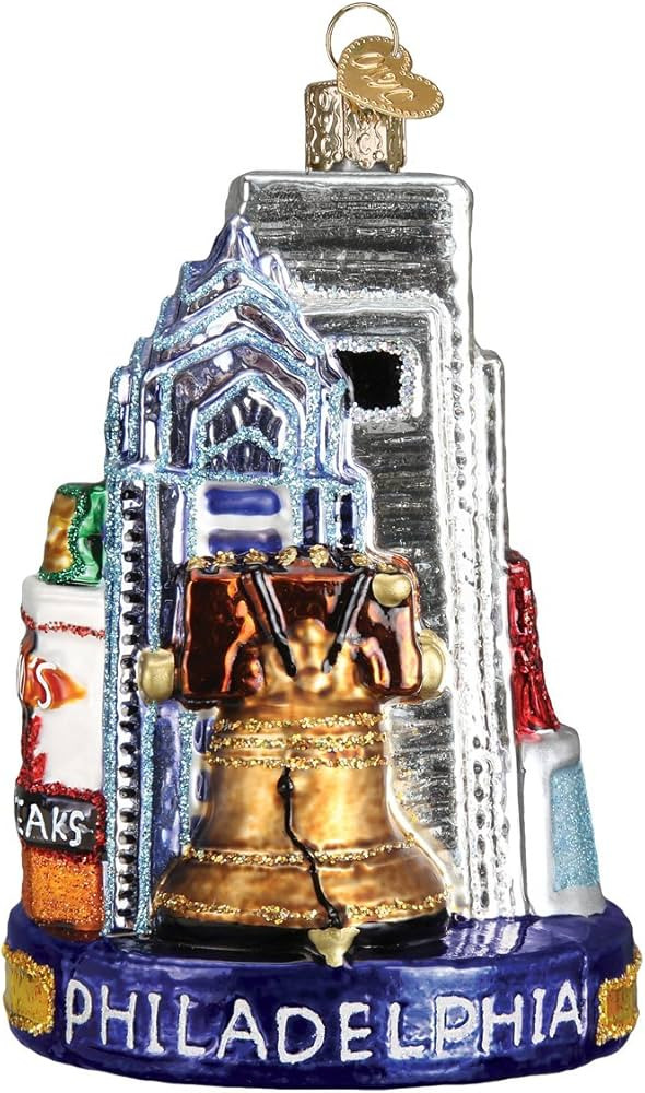 Old World Christmas Philadelphia Cityscape Glass Blown Ornament for Christmas Tree, Handcrafted H... | Amazon (US)