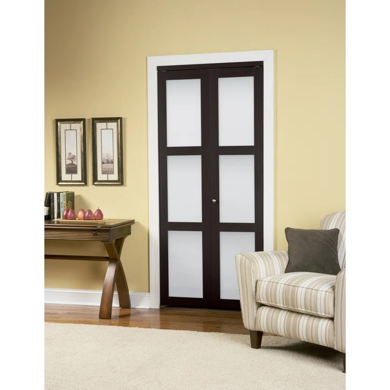 Erias Home Designs Baldarassario Glass Bi-Fold Door | Wayfair | Wayfair North America
