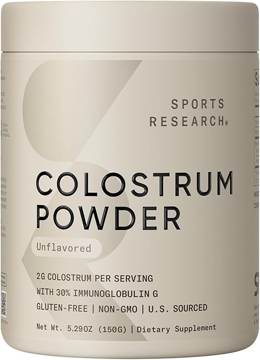 Sports Research® Bovine Colostrum Powder – Easy to Mix, Single Ingredient Superfood – Immuni... | Amazon (US)