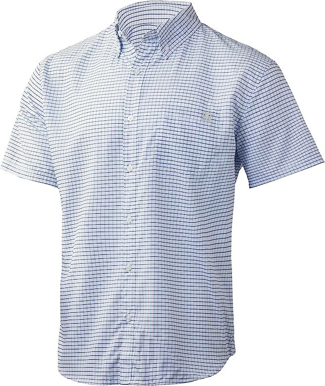 HUK Men's Teaser Short Sleeve Fishing Button Down Shirt +UPF | Amazon (US)