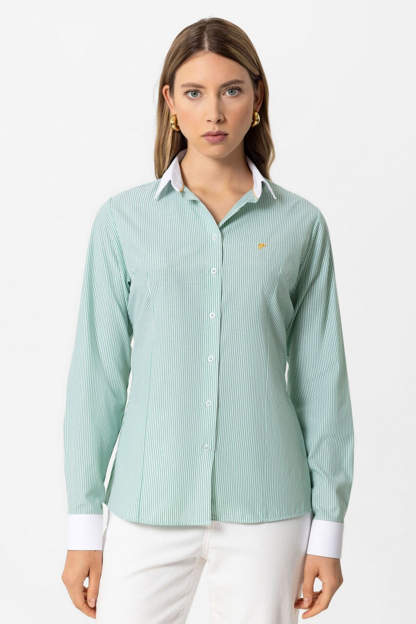 DENIM CULTURE Blouse 'SOFIA' in Groen | ABOUT YOU | ABOUT YOU NL