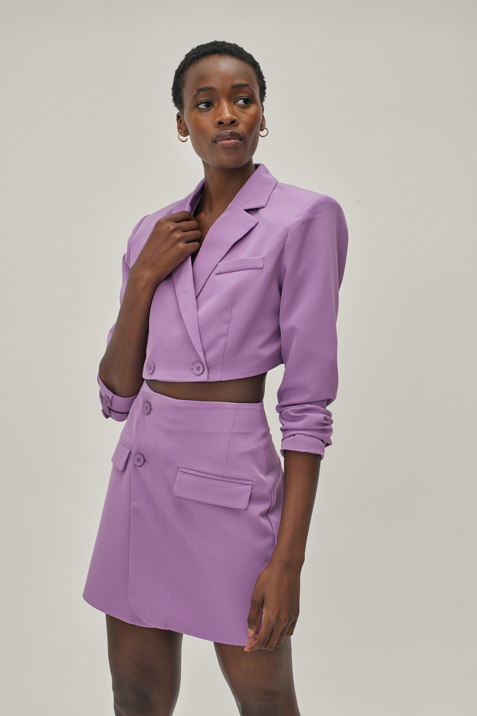Shoulder Pad Cropped Tailored Blazer | Nasty Gal (US)