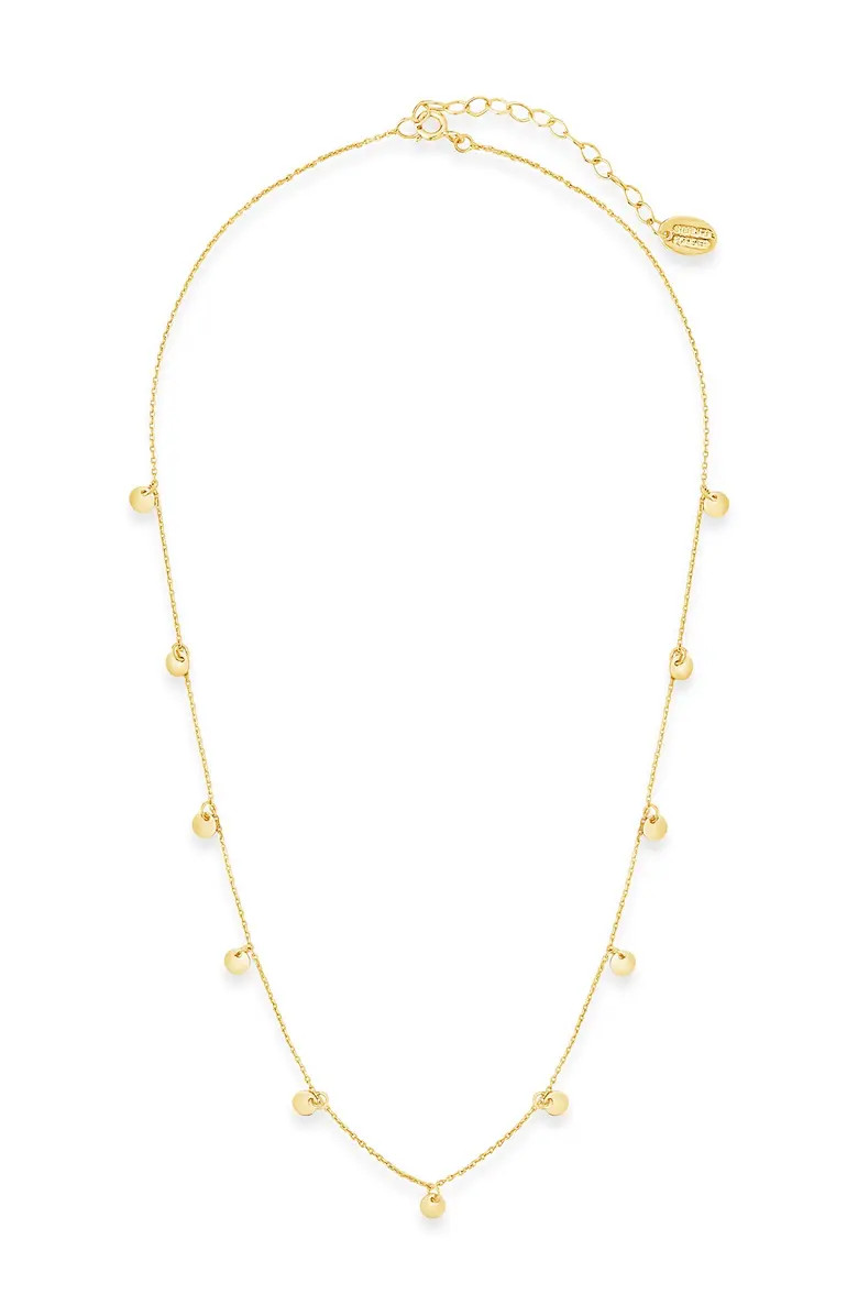 14K Gold Plated Sterling Silver Disk Charm Necklace | Nordstrom Rack