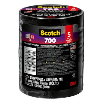 Scotch 5-Pack 66-ft Black Electrical Tape | Lowe's
