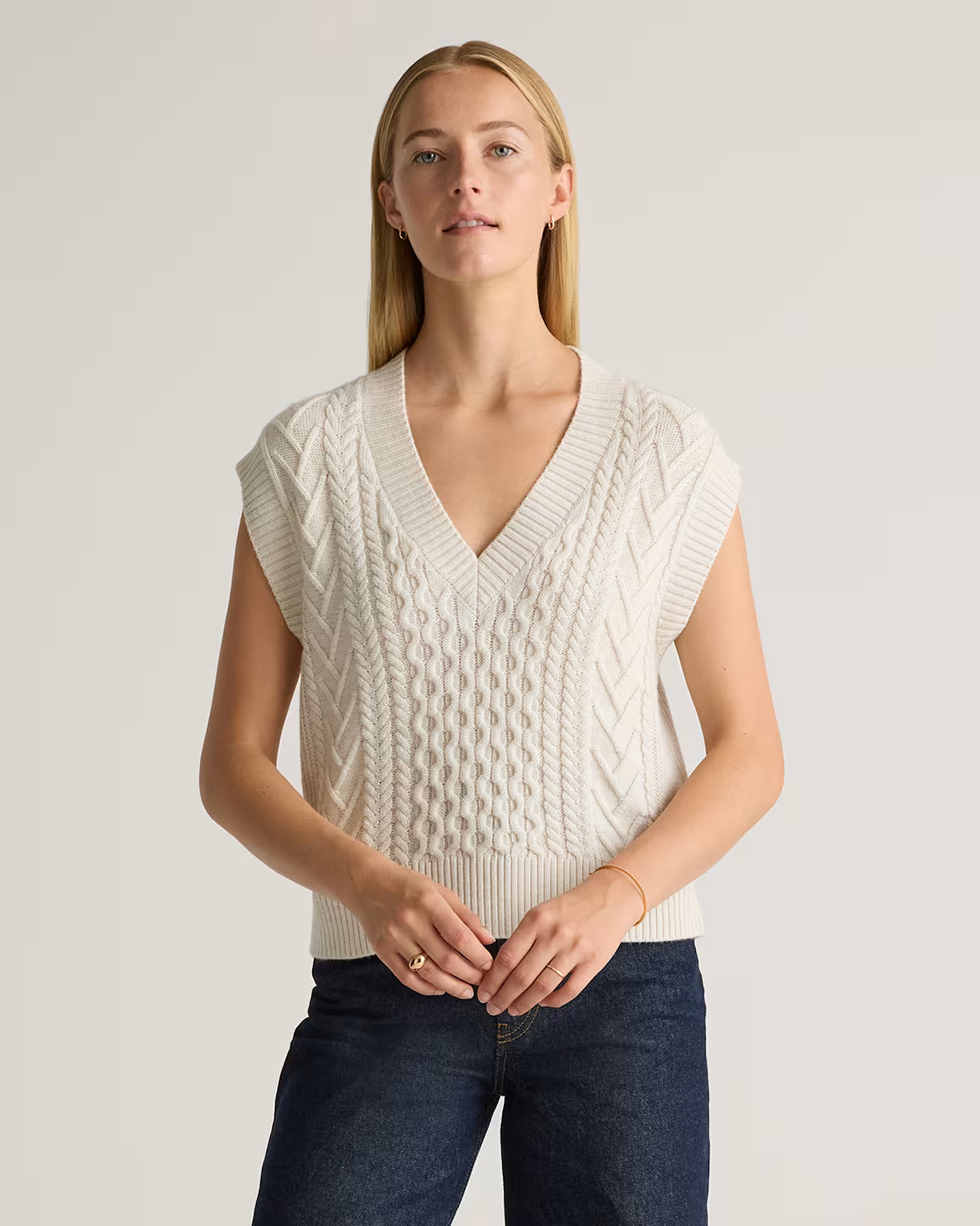 Australian Merino Wool Cable Sweater Vest | Quince