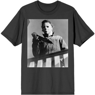 Halloween Michael Myers Official Horror Men's Charcoal T-Shirt-Medium | Target