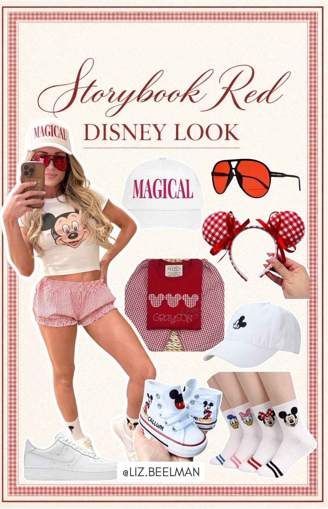 Storybook Red Disney Look

#disney #gingham #disneybounding #disneyred