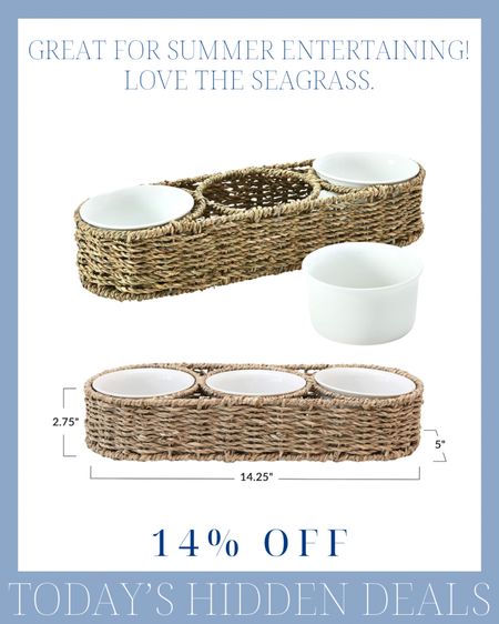 Hand-Woven Seagrass Basket with 6 oz. Ceramic Bowls, Set of 4 on sale now!

#LTKParties #LTKSaleAlert #LTKHome