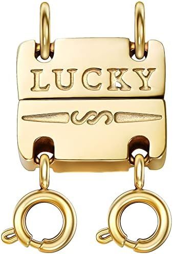 Amazon.com: Necklace Layering Clasp Womens Jewelry Separators 18K Gold and Silver Magnetic Multip... | Amazon (US)