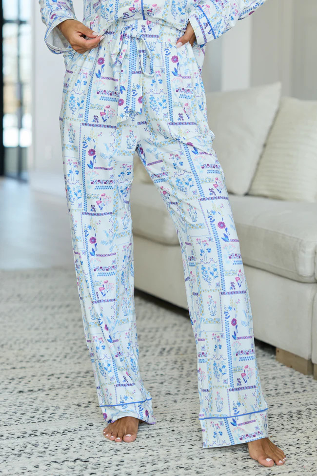 Botanical Bliss Pajama Pants | Pink Lily