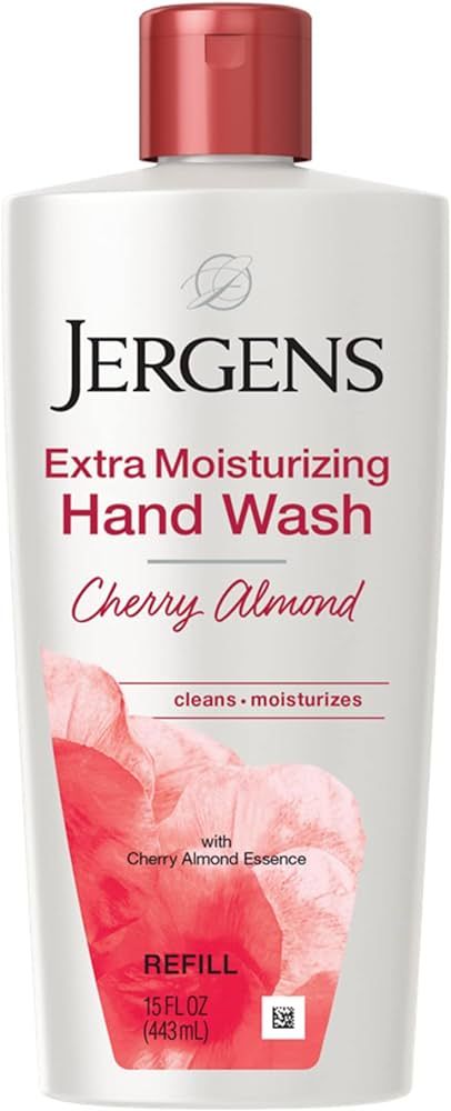 Jergens Extra Moisturizing Hand Soap, Liquid Hand Soap Refill Cherry Almond Scent, Hand Wash For ... | Amazon (US)