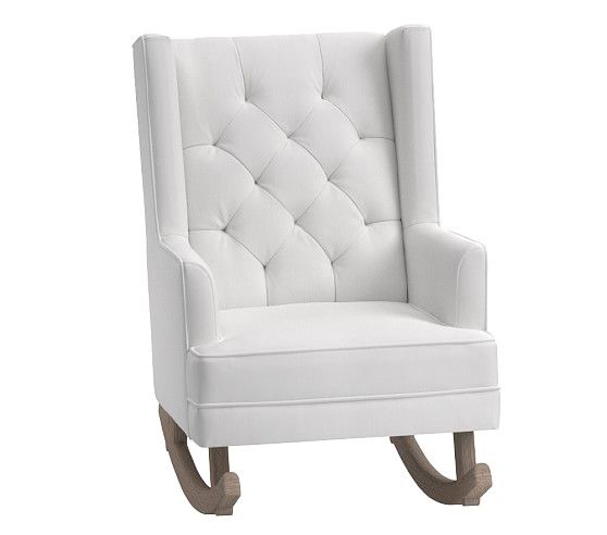 Modern Tufted Wingback Convertible Rocker & Ottoman | Pottery Barn Kids