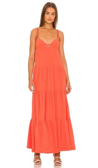 Mirabelle Cut Out Maxi in Chili | Revolve Clothing (Global)
