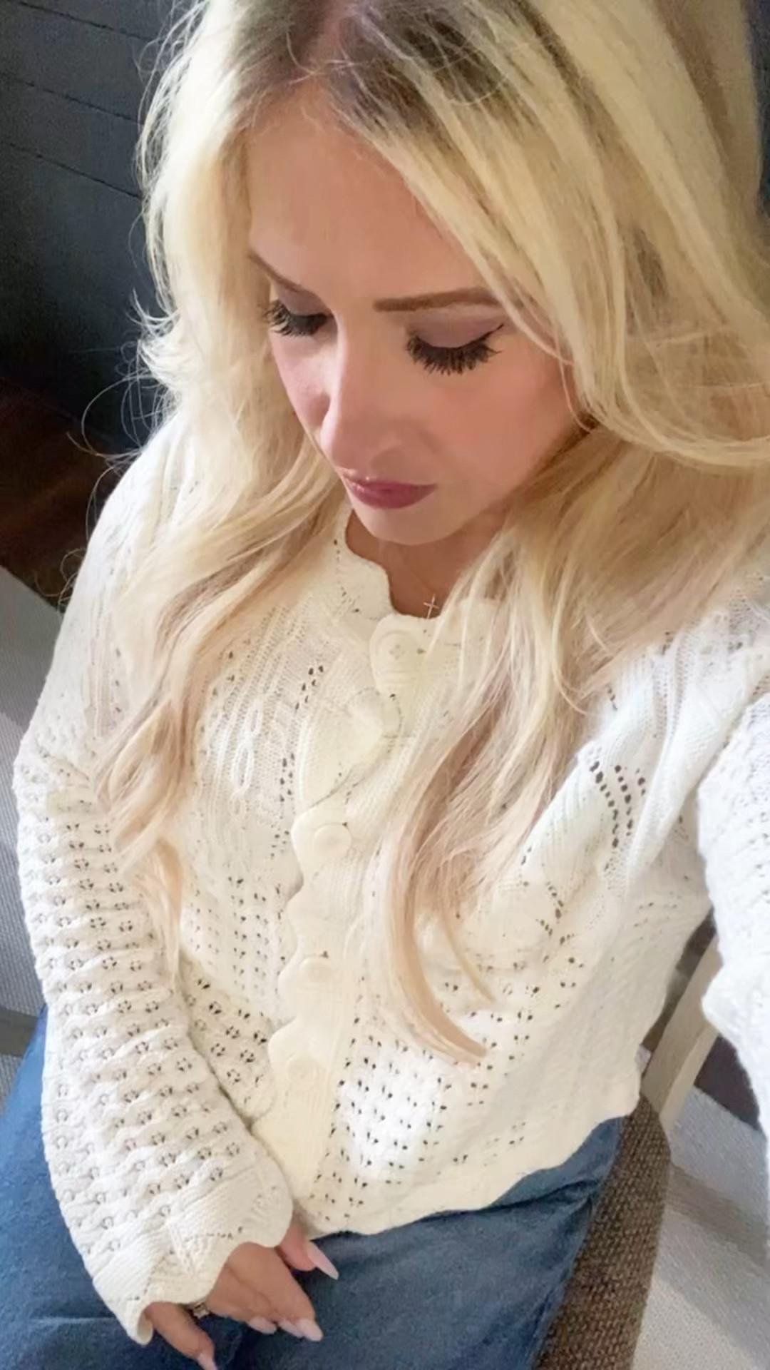 The cutest knit cardigan. Also comes in blue. 

#LTKOver40 #LTKSpringSale #LTKSeasonal