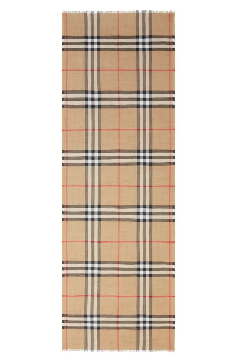 Giant Check Print Wool & Silk Scarf | Nordstrom