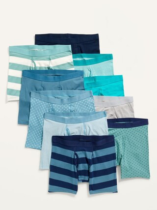 Soft-Washed Built-In Flex Boxer-Brief Underwear 10-Pack for Men --6.25-inch inseam | Old Navy (US)