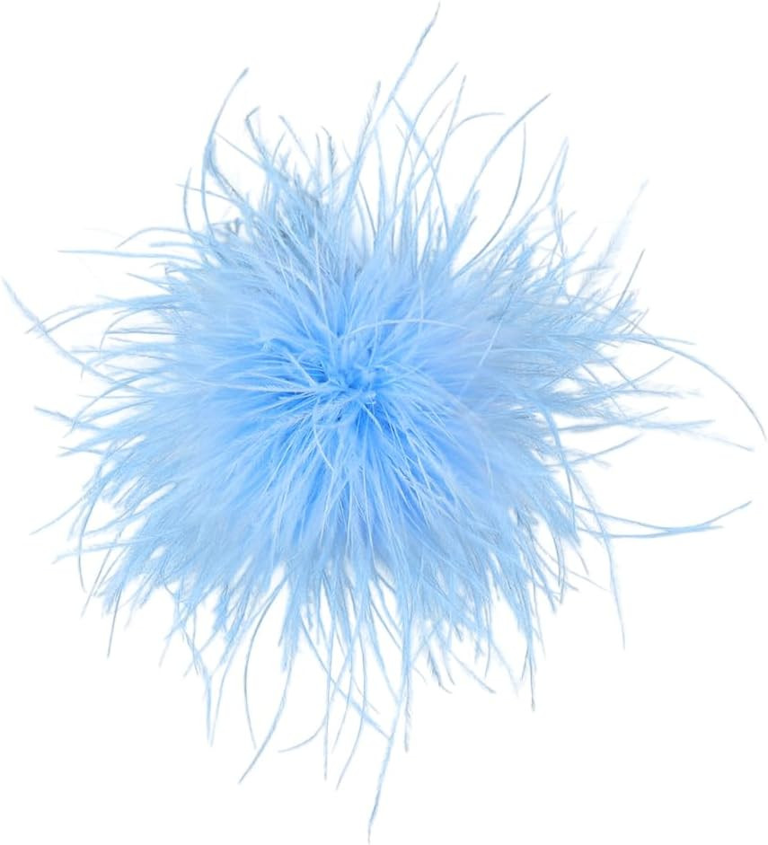 Dainty Feather Flower Large Brooch Pin for Women Men Elegant Oversized Floral Lapel Pins Shawl Dress Suit Clothes Accessories Wedding Party Dance Banquet Fashion Jewelry 150mm | Amazon (US)