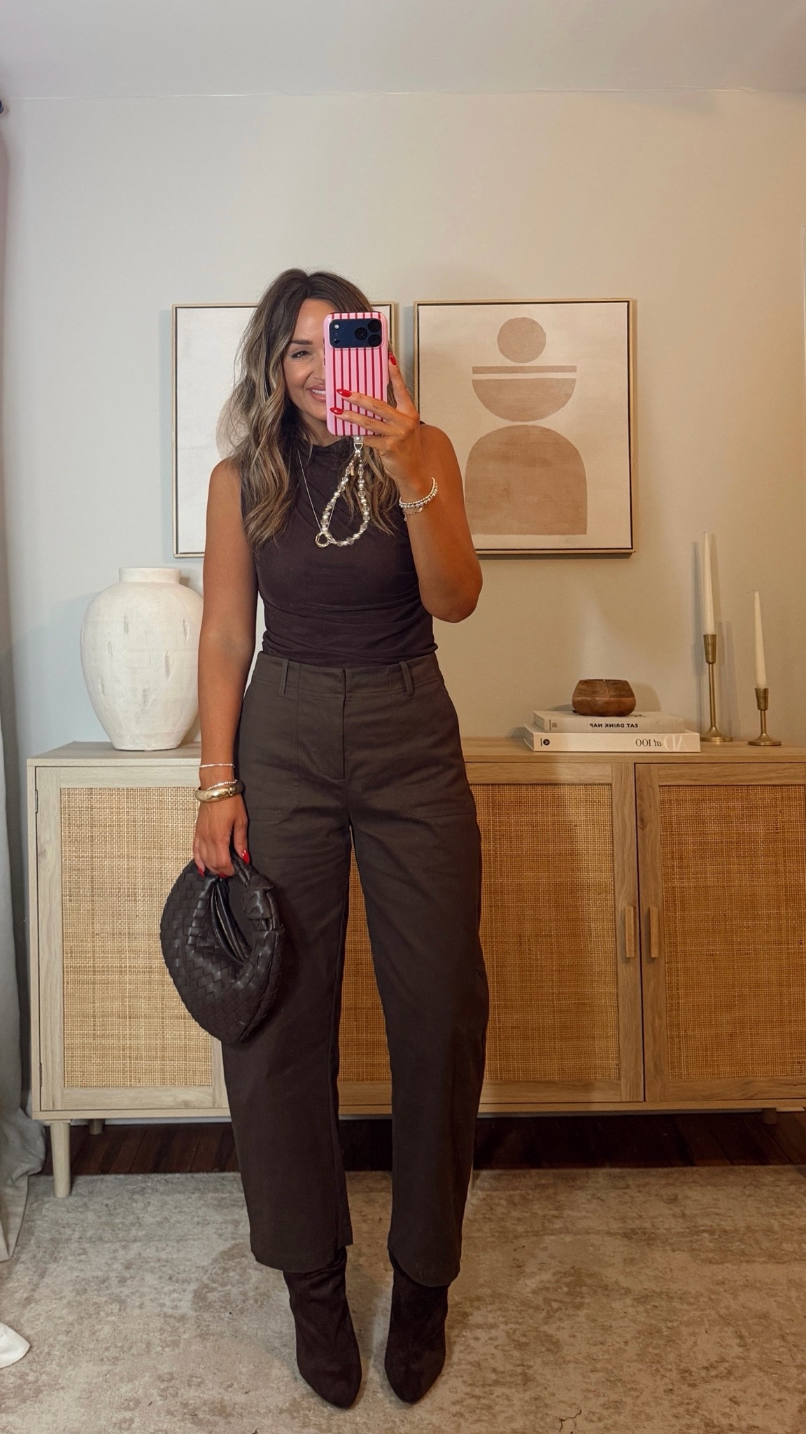 40% off with LEANN40 if expired use code LEANN35 coffee brown monochromatic for fall ✨ size S in everything. my top recently sold out, linking a very similar dark brown mock neck option! fall outfits, vici, barrel pants @VICI

#LTKootd