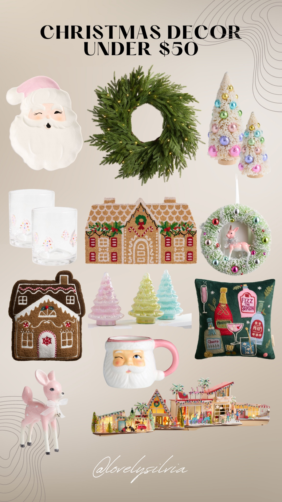 Christmas decor under $50

Christmas decor, Christmas wreath, pink Christmas, Christmas pillows, holiday decor, home decor under $50, holiday under $50

#LTKHoliday #LTKFindsUnder50 #LTKSeasonal