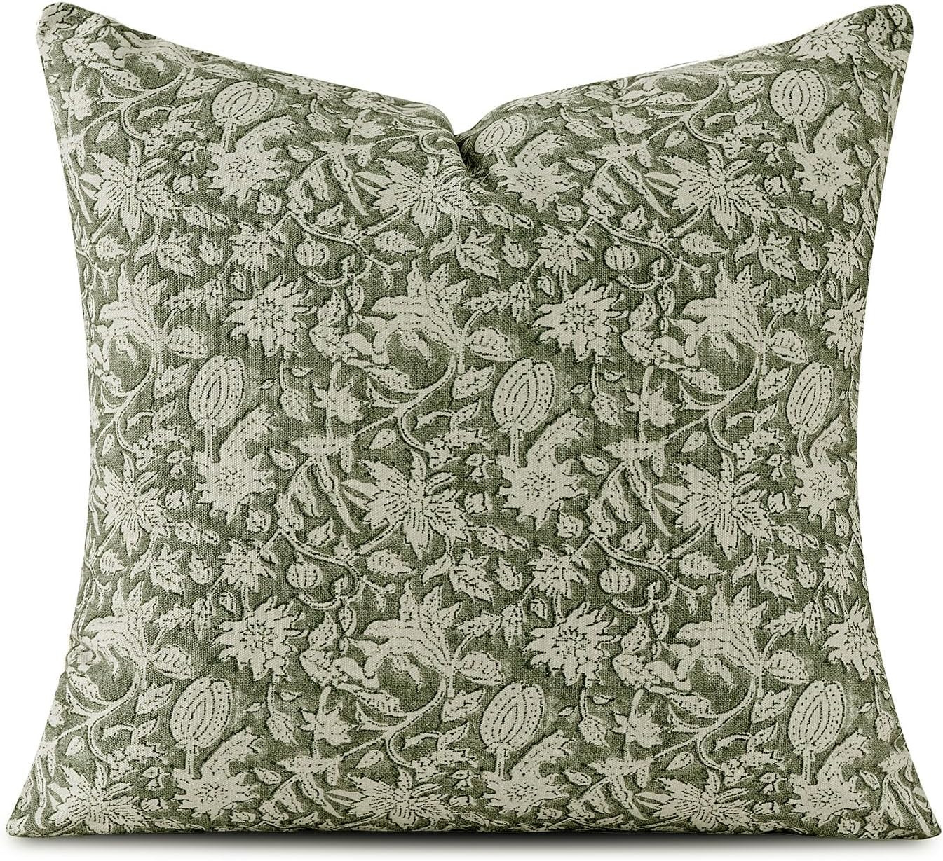 Amor Virisso Floral Throw Pillow Covers 18x18 Couch Pillows for Living Room Decorative Accent Pil... | Amazon (US)