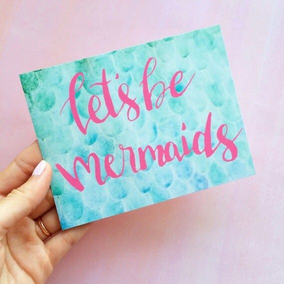 Let's Be Mermaids Postcard Invitations (order of 20) | Etsy (US)
