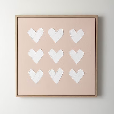 Sullivans Textured Hearts Wall Decor 23.75"H; Pink | Target