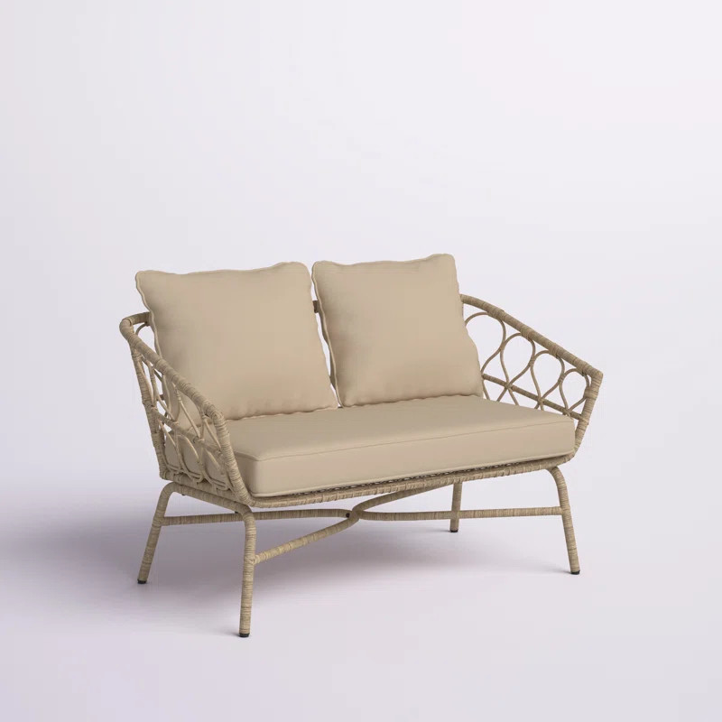 Beachcrest Home™ Raynette Outdoor Wicker Loveseat with Cushions & Reviews | Wayfair | Wayfair North America