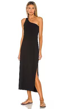 Seafolly One Shoulder Jersey Midi Dress in Black from Revolve.com | Revolve Clothing (Global)