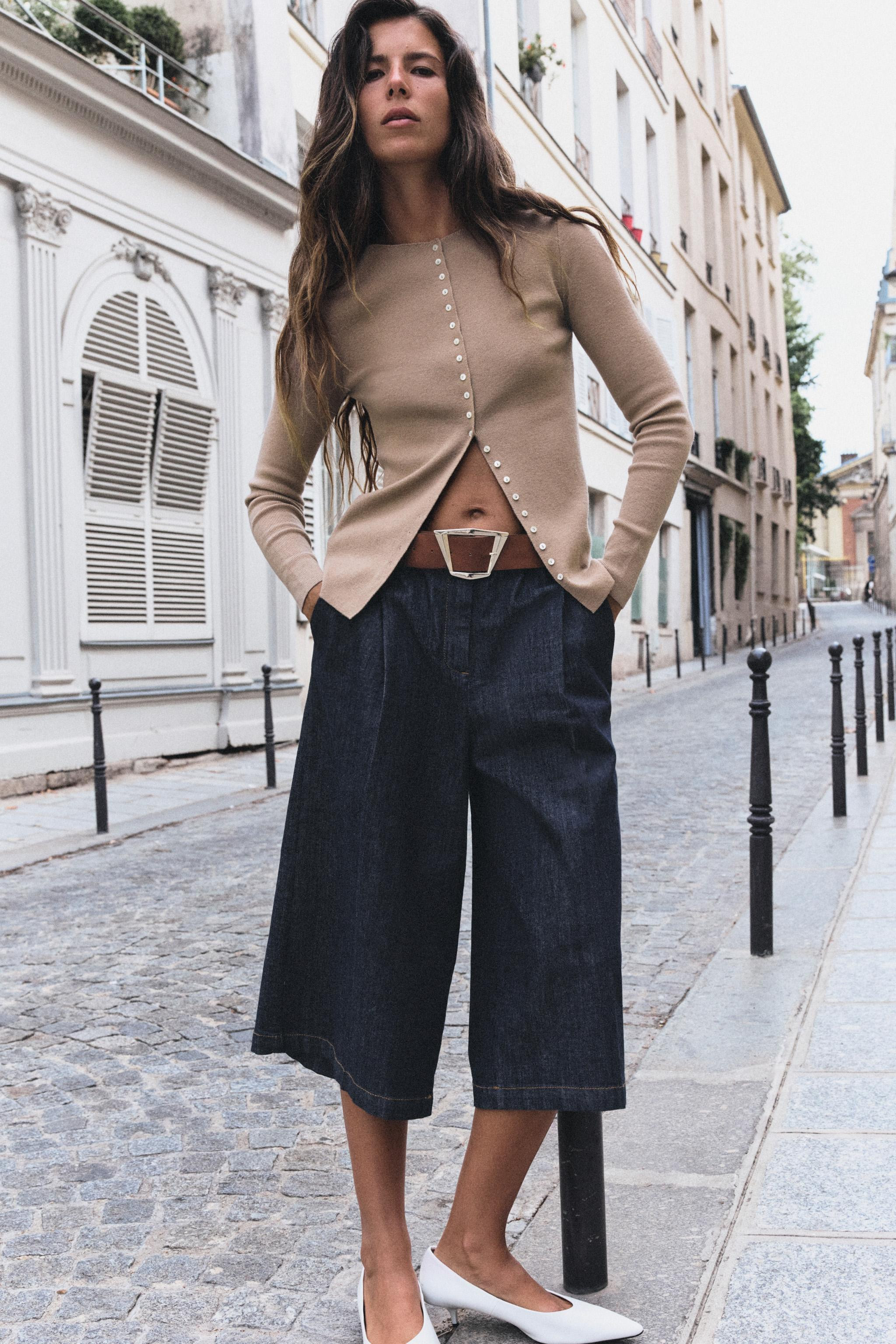 BELTED PLEATED LONG BERMUDA SHORTS | Zara US