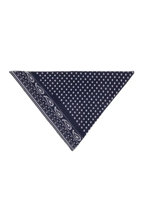 maje Reversible triangle scarf in Navy Polka Dot Bandana Print at Nordstrom | Nordstrom