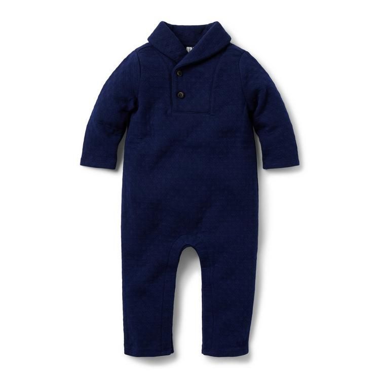 Baby Quilted Shawl Collar One-Piece | Janie and Jack