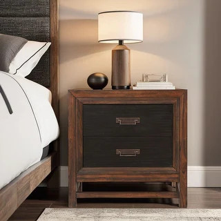 Bridgevine Home Branson 2-drawer Nightstand, No Assembly Required, Two-Tone Finish - Bed Bath & B... | Bed Bath & Beyond