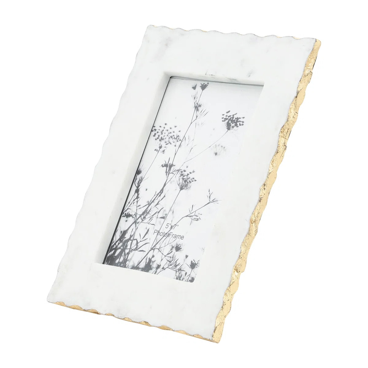 Elegant Marble & Wood Photo Frame - Stylish Glass & MDF Picture Display with Durable Construction... | Wayfair North America