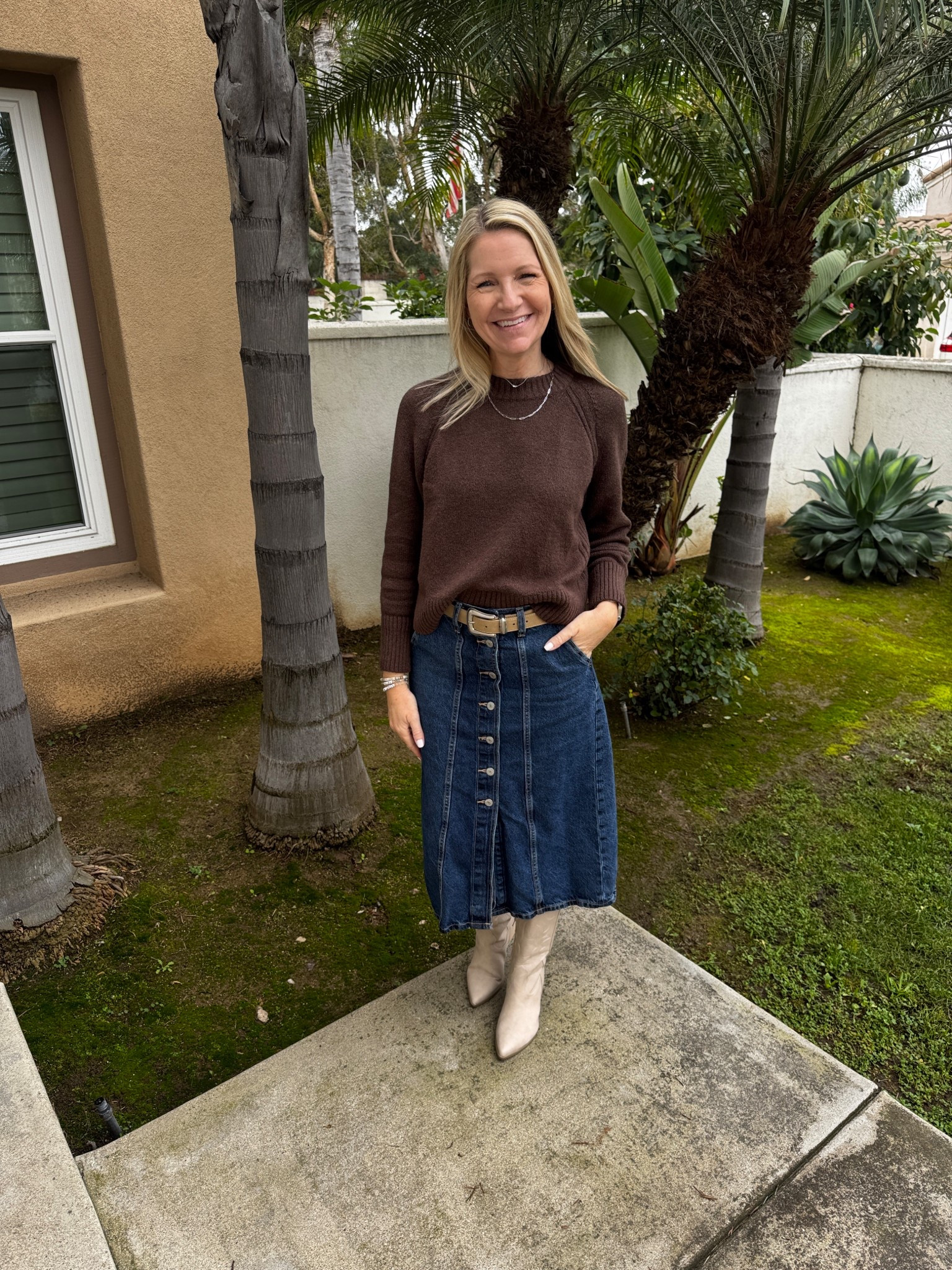 Friday Finds! I am extremely picky when it comes to sweaters. For every 3 I order I maybe keep 1. They can’t have any itch factor at all and this Old Navy one checks all the boxes. Plus it comes in one of my favorite colors this season, chocolate brown. 

My denim maxi skirt is also Old Navy from last year but I linked a current version. 

#LTKootd #LTKOver40 #LTKSeasonal