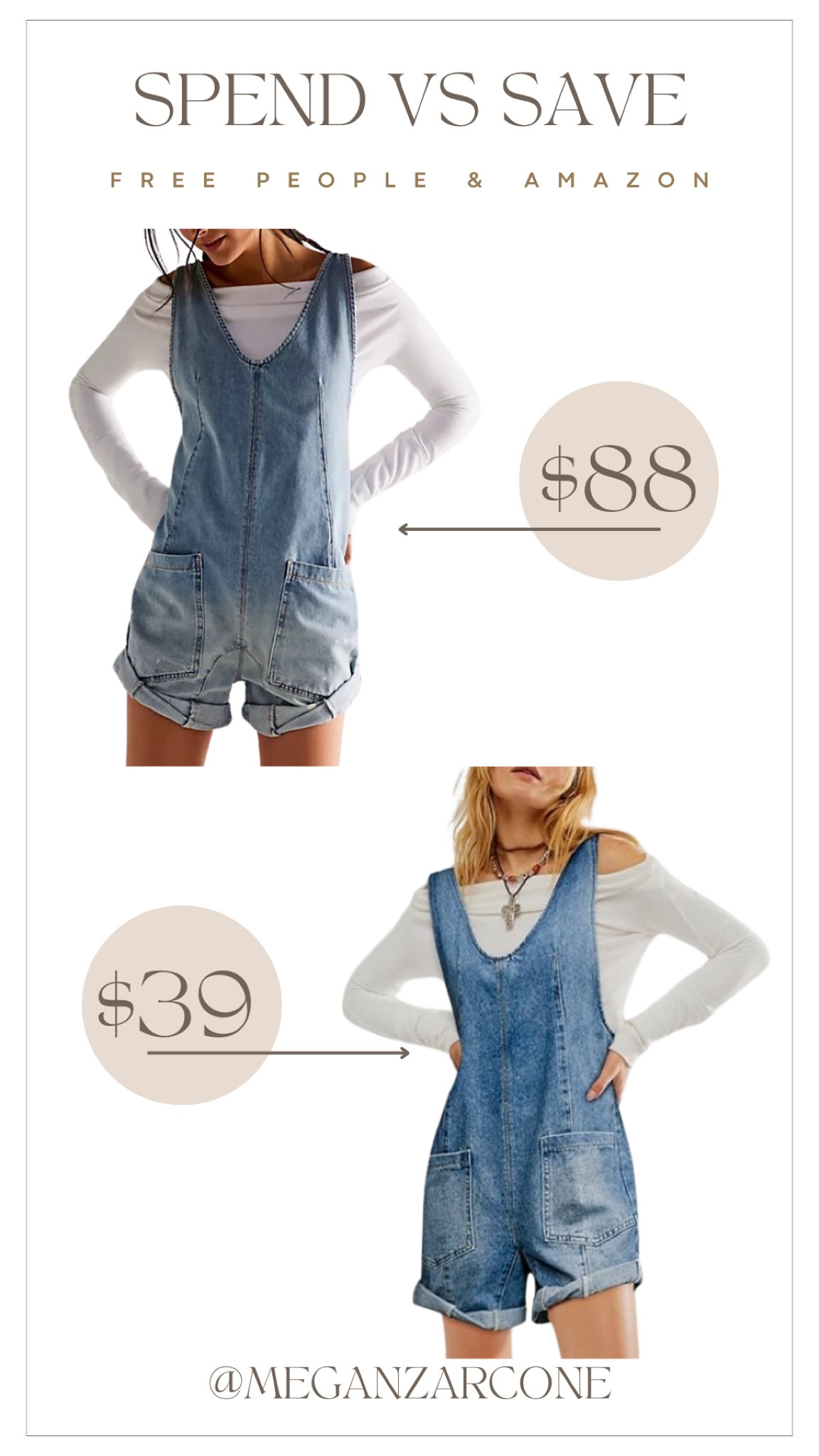 Spend VS. save! Free people dupe! High Roller Shortall. 
#Amazon
#Freepeople
#FreePeopleDupe

#LTKfindsunder100 #LTKSeasonal #LTKstyletip