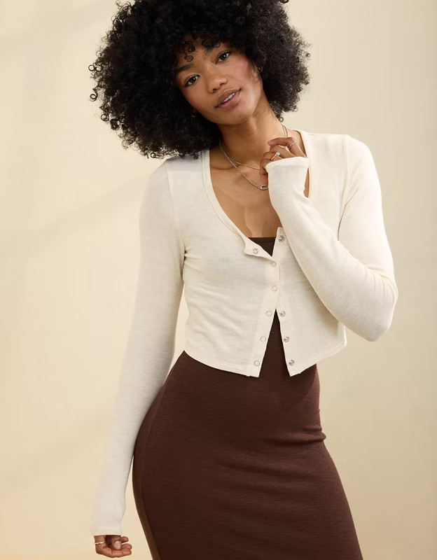 Aerie Let's Bounce Cardigan | American Eagle Outfitters (US & CA)